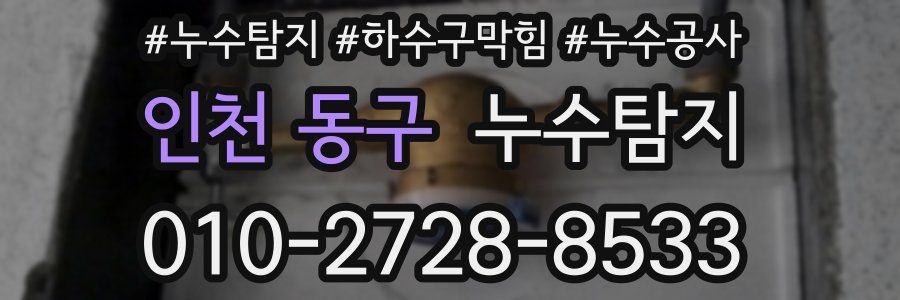 인천 동구 누수탐지업체