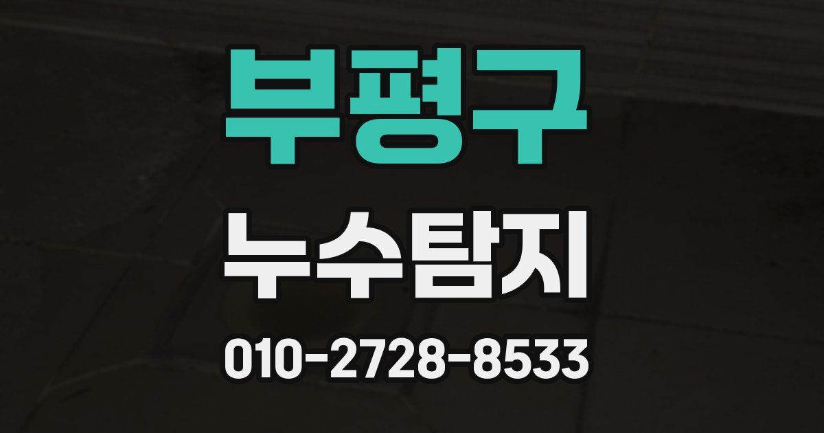 부평구 누수공사