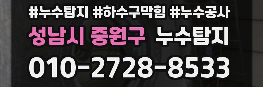 성남시 중원구 누수탐지업체