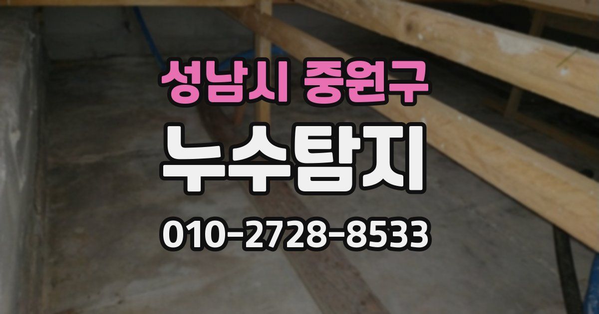 성남시 중원구 누수공사