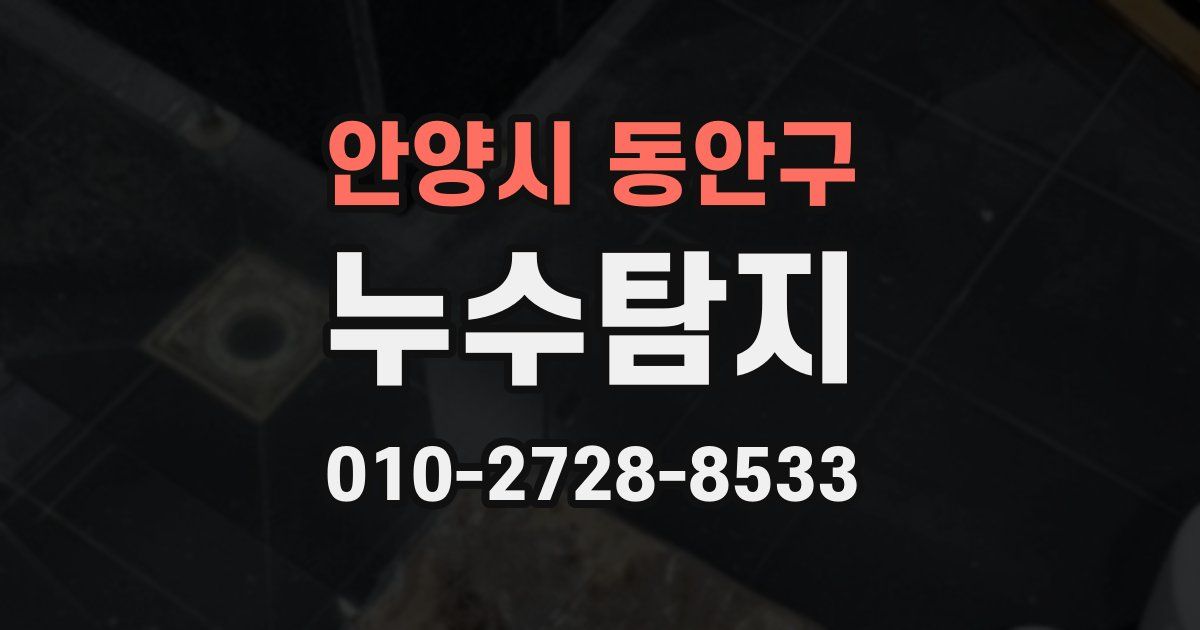 안양시 동안구 누수공사