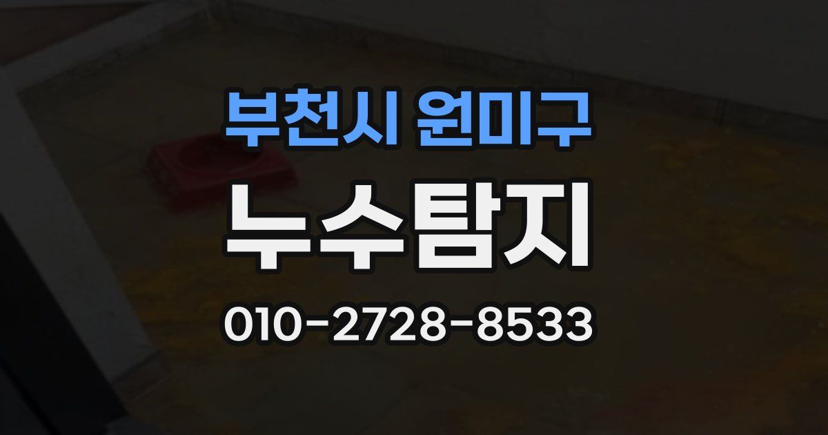 부천시 원미구 누수공사