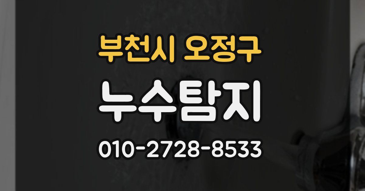부천시 오정구 누수공사