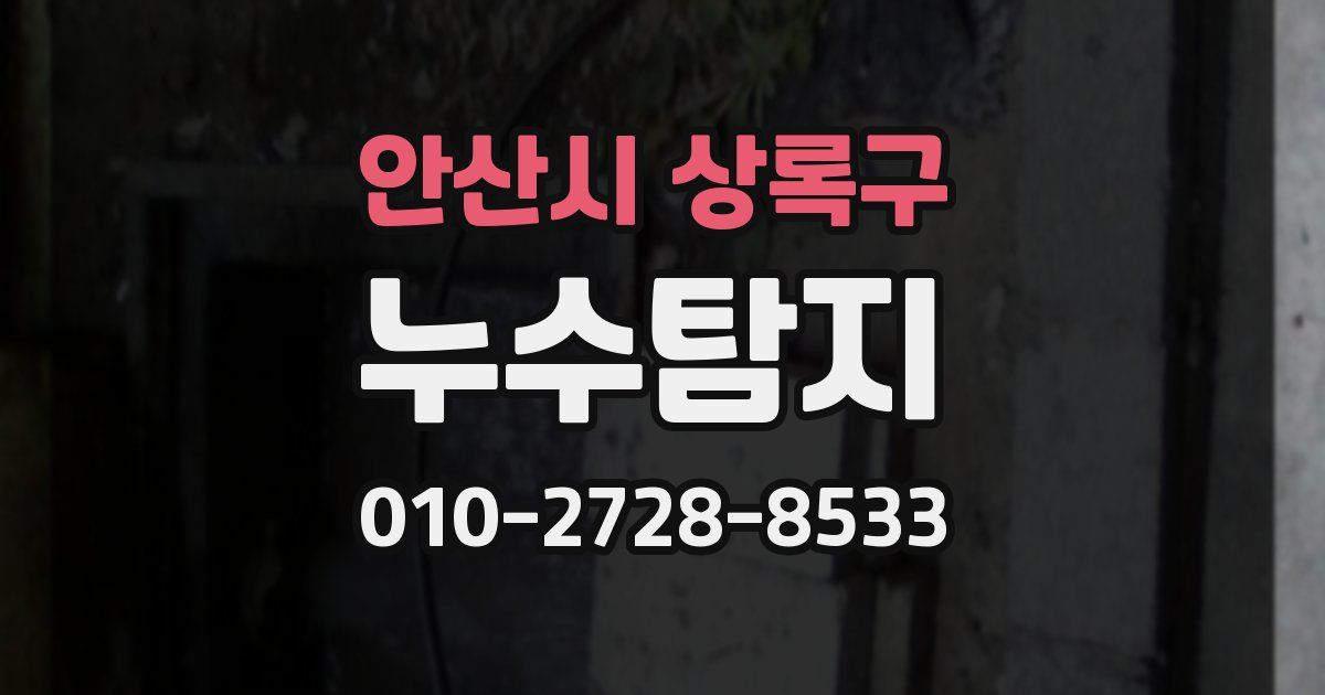 안산시 상록구 누수공사