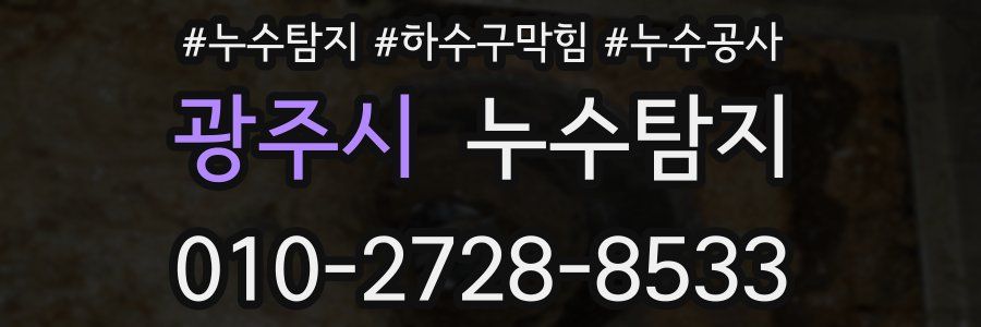 광주시 누수탐지업체