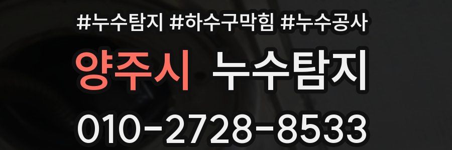 양주시 누수탐지업체