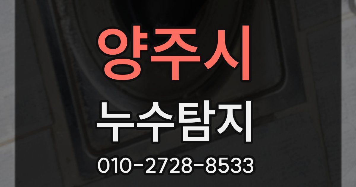 양주시 누수공사