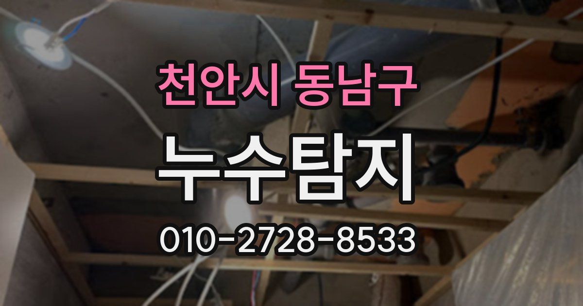 천안시 동남구 누수공사