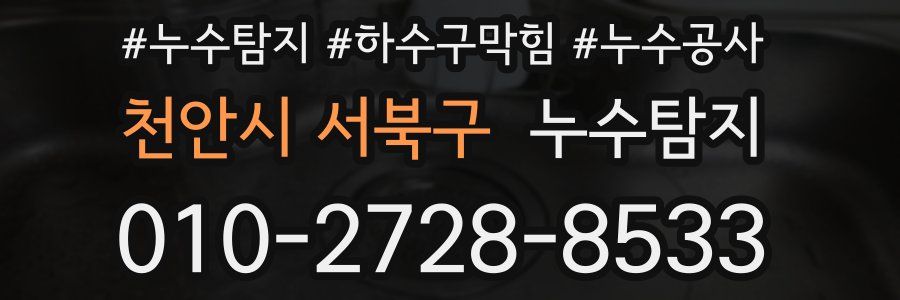 천안시 서북구 누수탐지업체