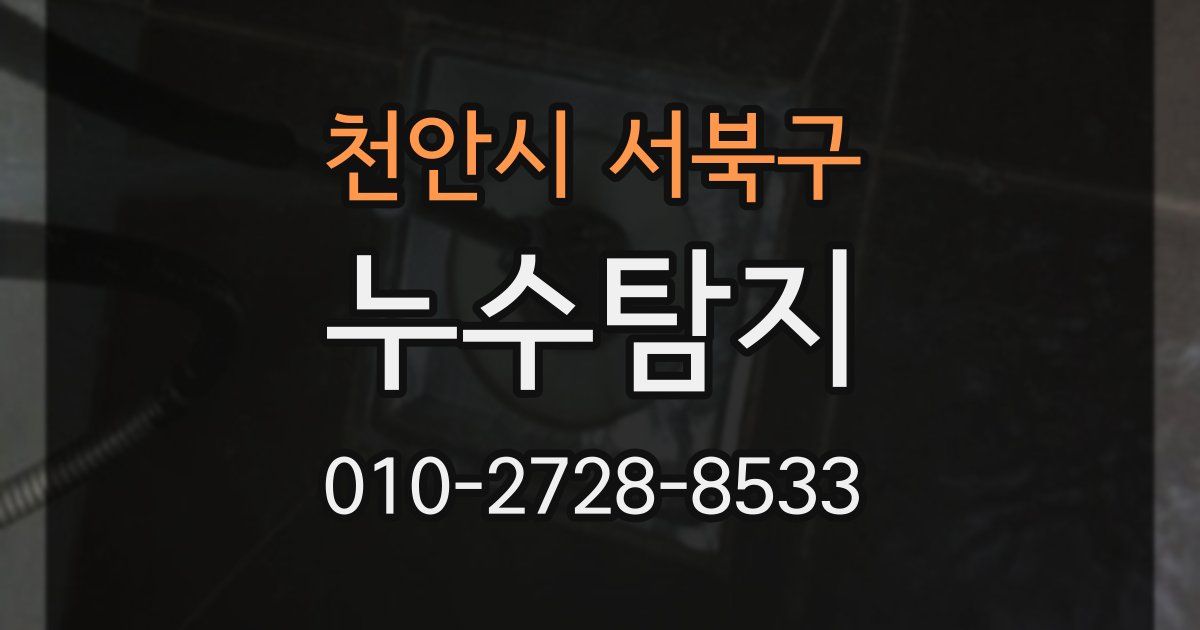 천안시 서북구 누수공사