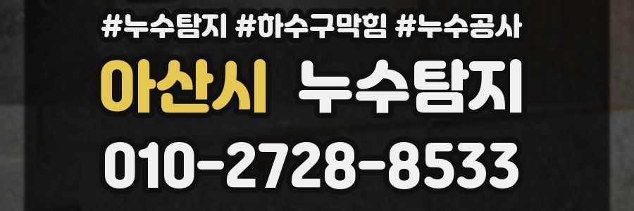 아산시 누수탐지업체