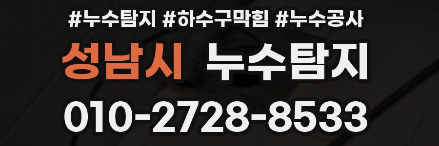성남시 누수탐지업체