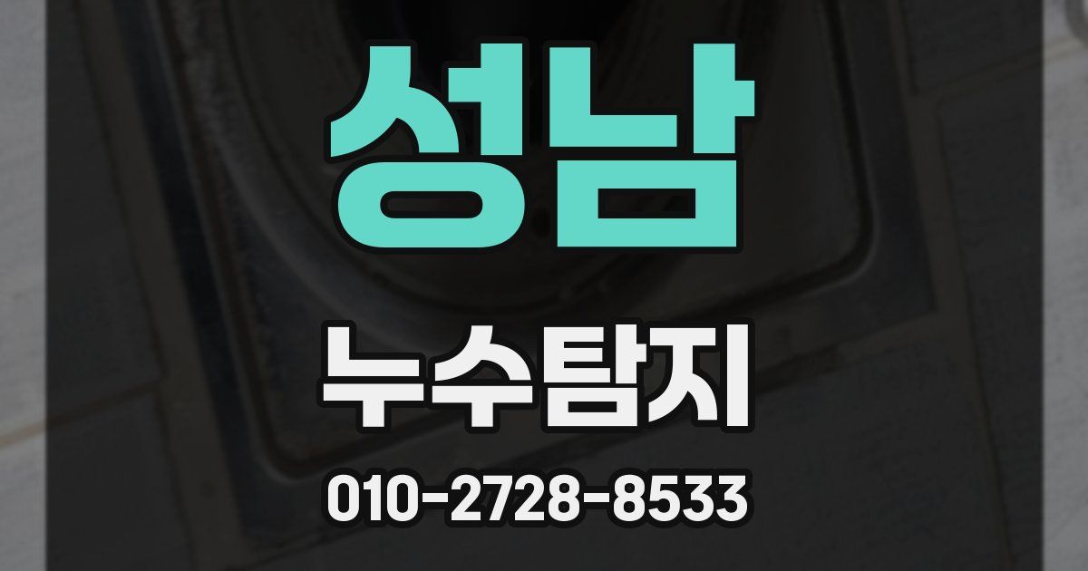 성남 누수공사