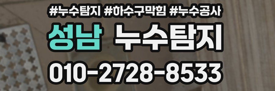 성남 누수탐지업체