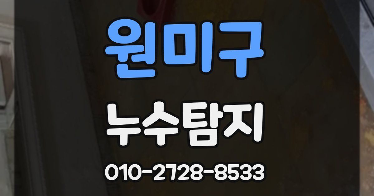 원미구 누수공사