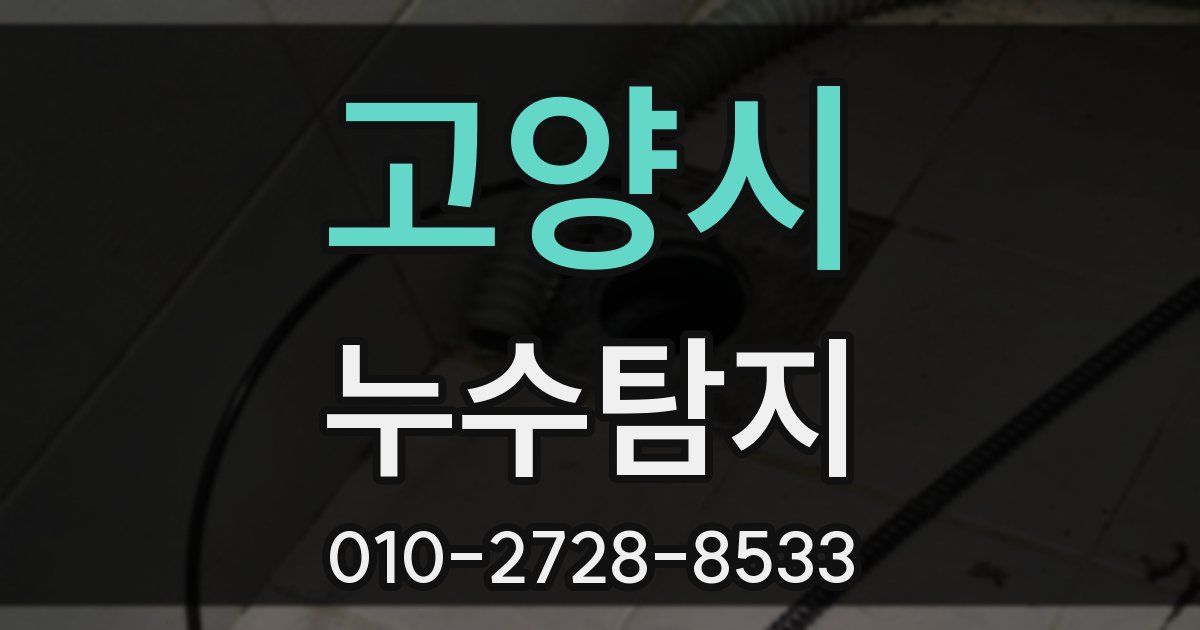 고양시 누수공사