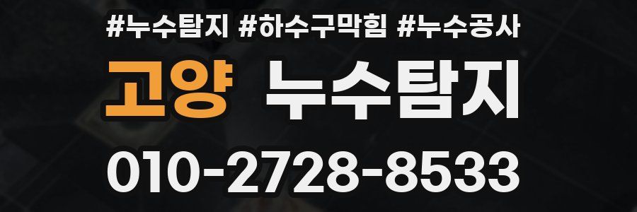 고양 누수탐지업체