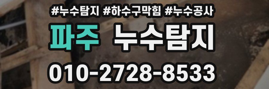 파주 누수탐지업체