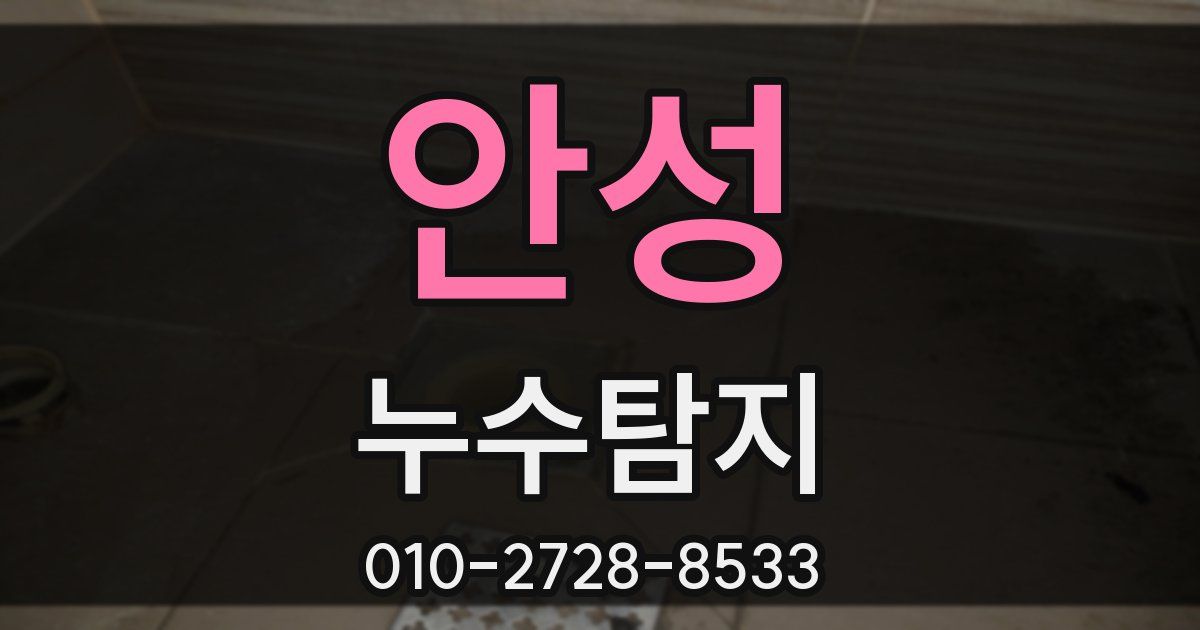 안성 누수공사