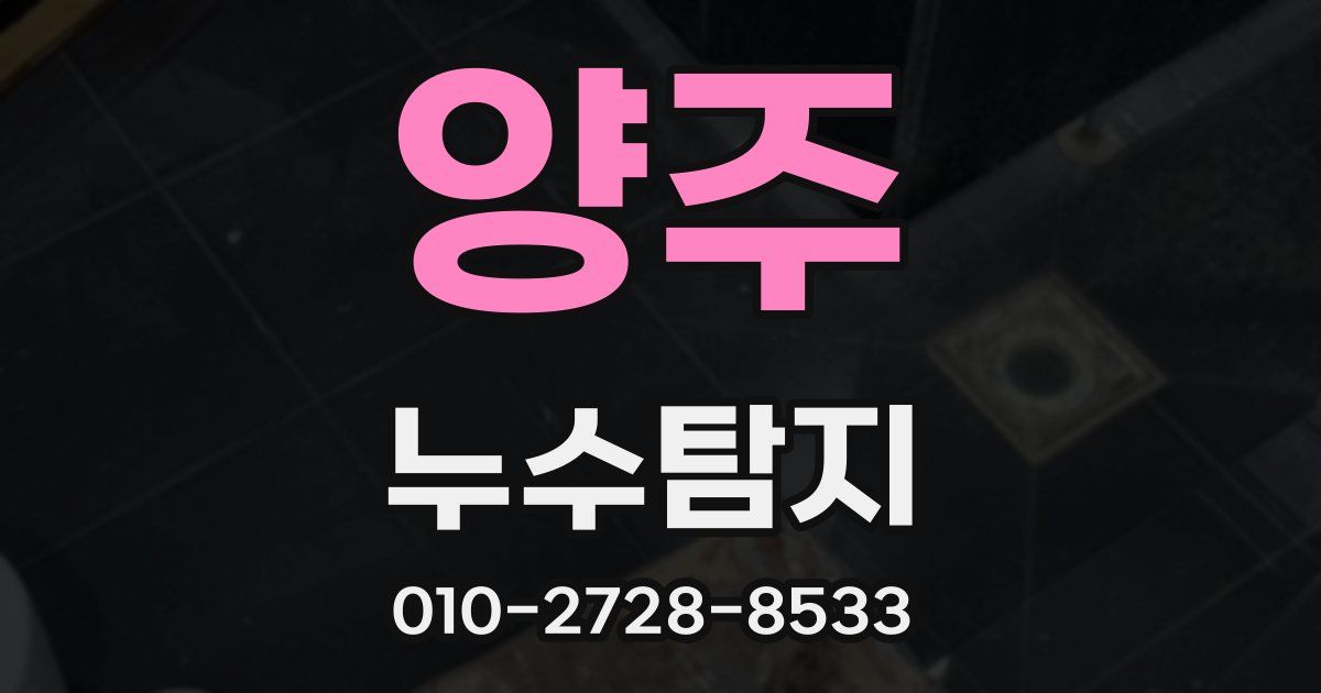 양주 누수공사