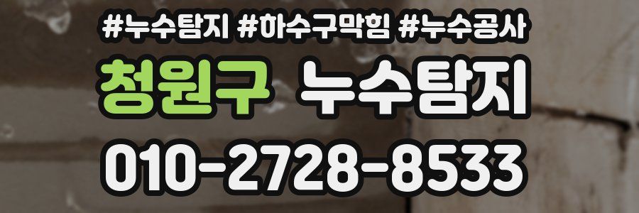 청원구 누수탐지업체