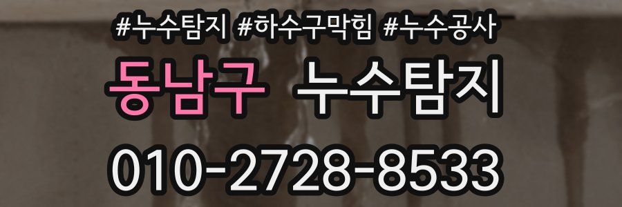 동남구 누수탐지업체