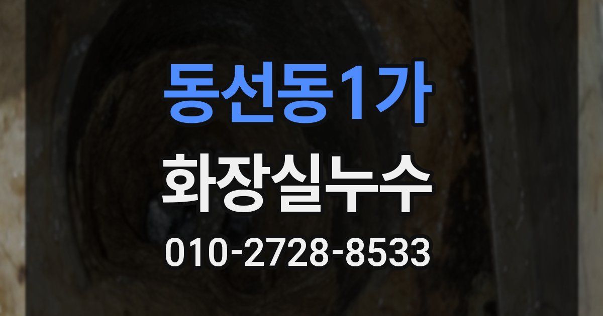 동선동1가 누수업체