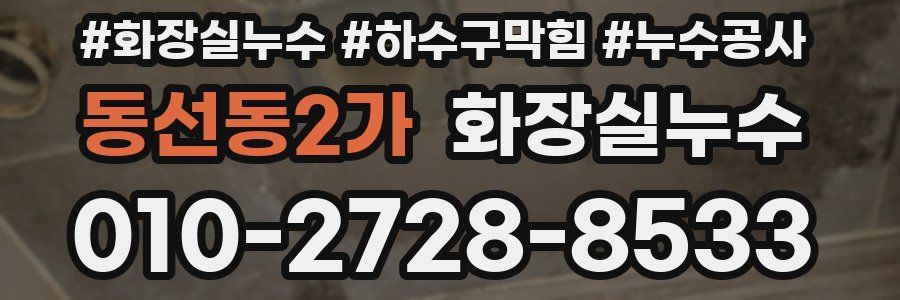 동선동2가 누수탐지