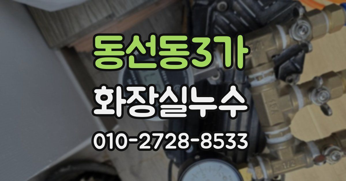동선동3가 누수업체
