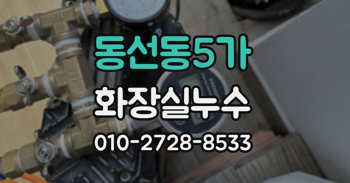 동선동5가 누수업체