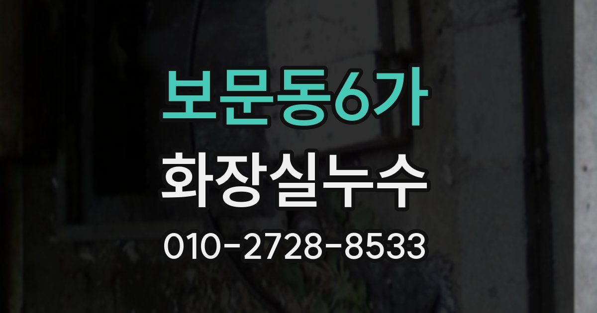 보문동6가 누수업체