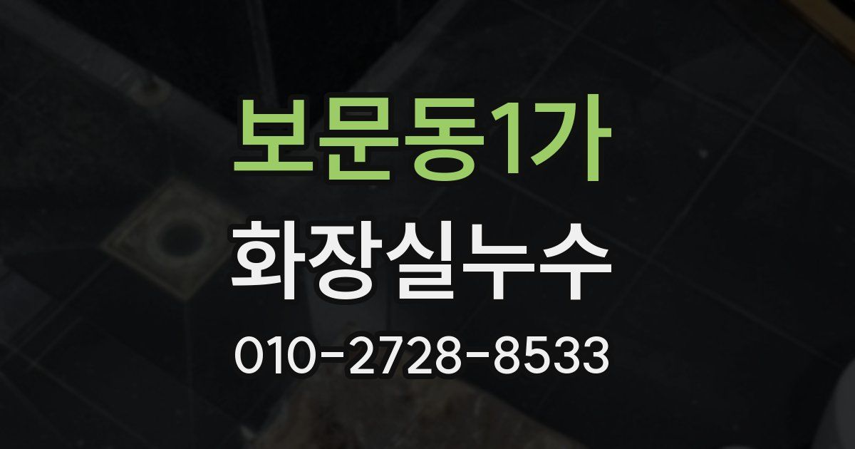 보문동1가 누수업체