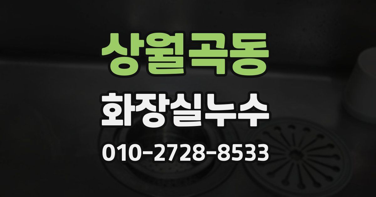 상월곡동 누수업체