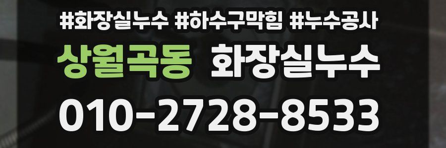 상월곡동 누수탐지