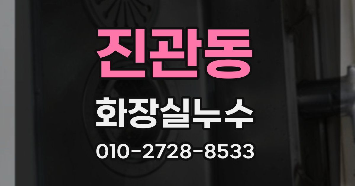 진관동 누수업체