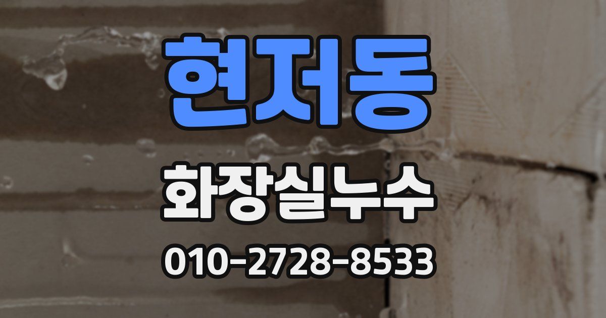 현저동 누수업체
