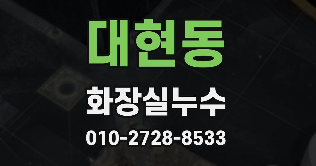 대현동 누수업체