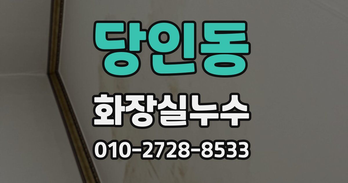 당인동 누수업체
