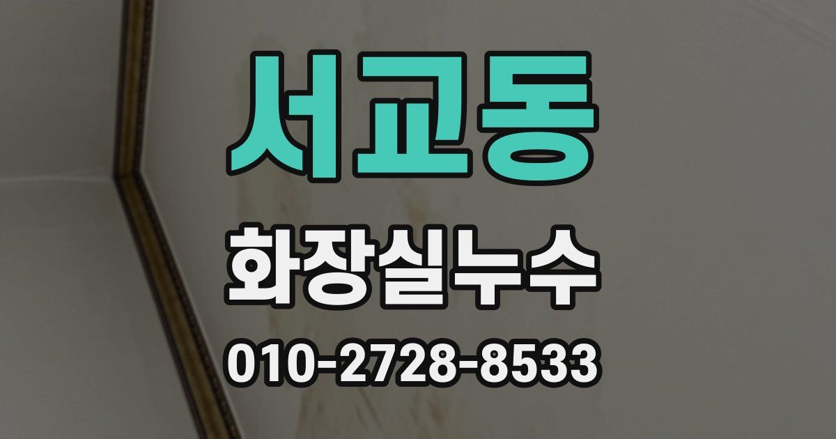 서교동 누수업체