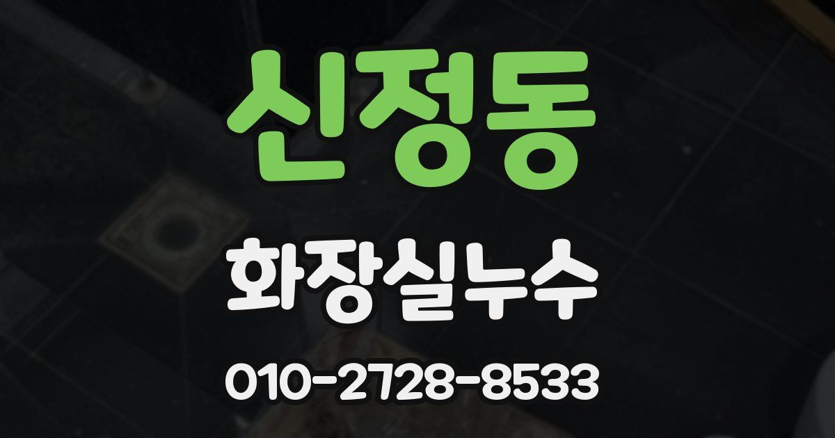 신정동 누수업체
