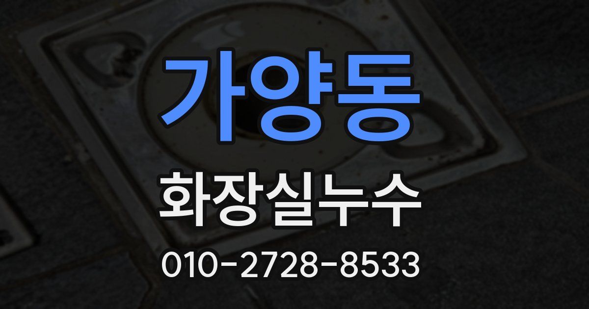 가양동 누수업체