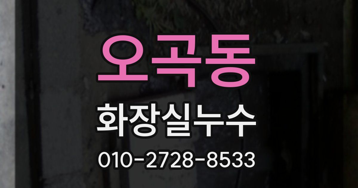 오곡동 누수업체