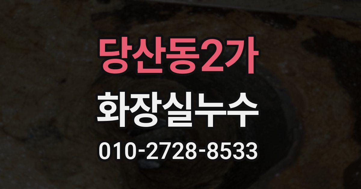 당산동2가 누수업체