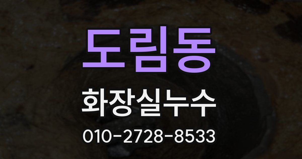 도림동 누수업체
