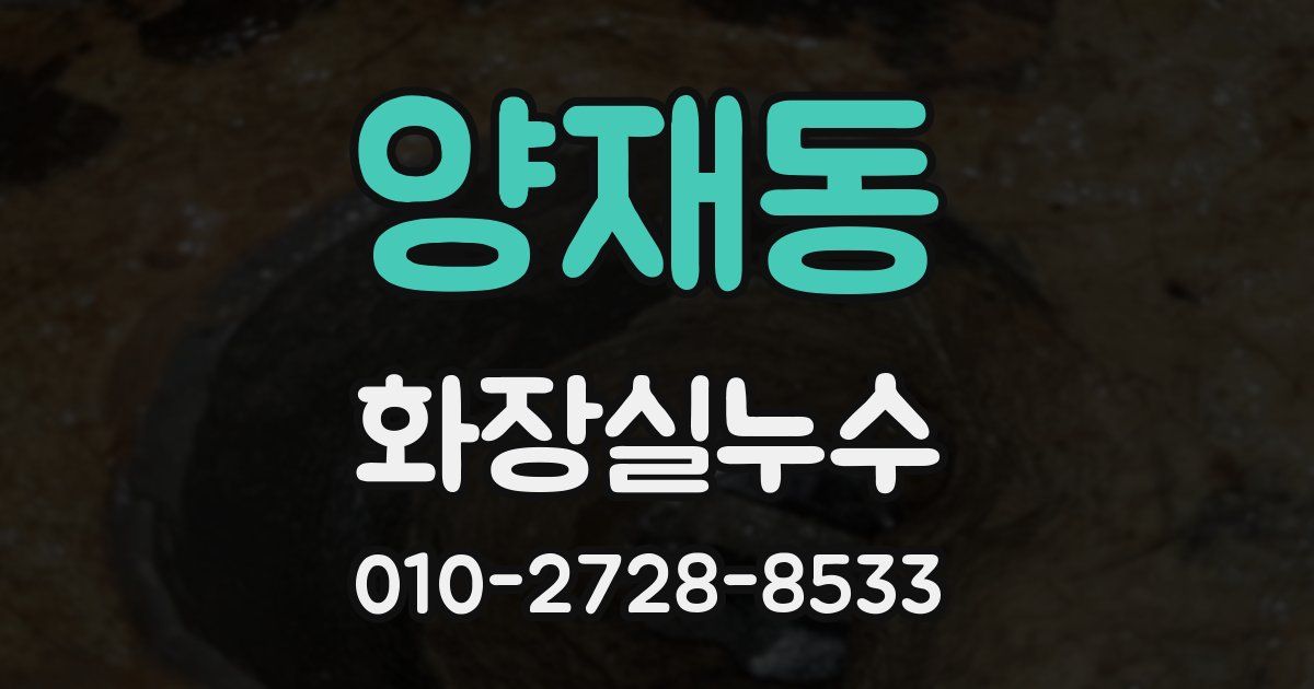 양재동 누수업체