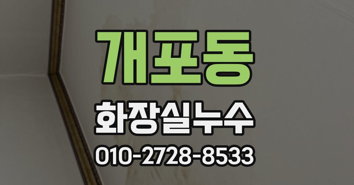 개포동 누수업체