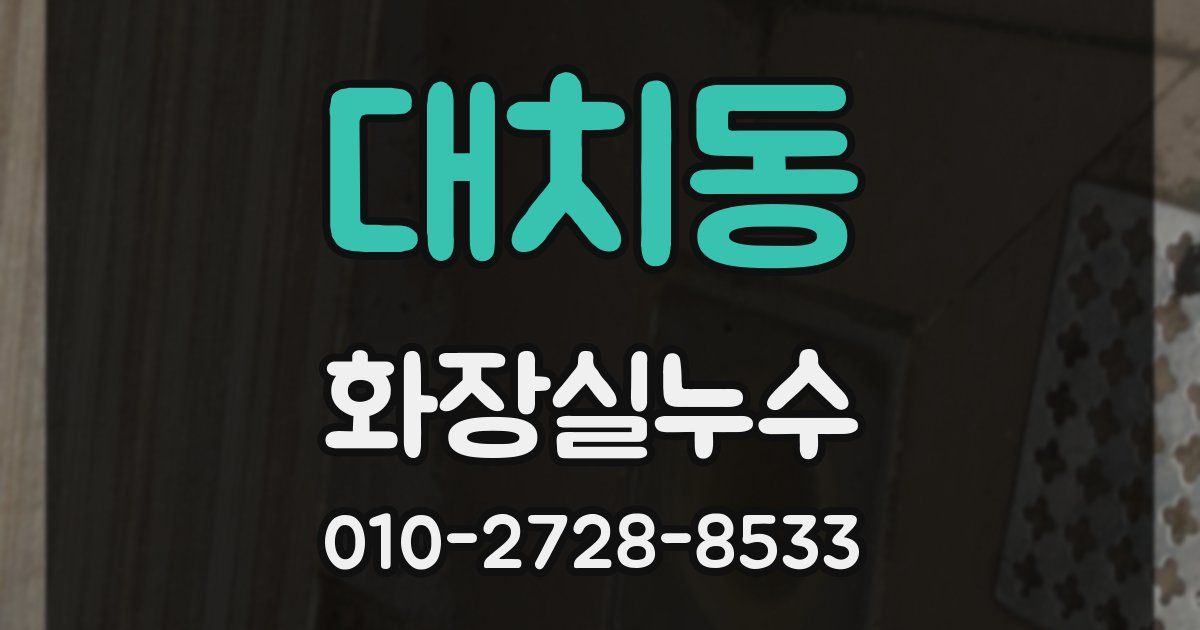 대치동 누수업체