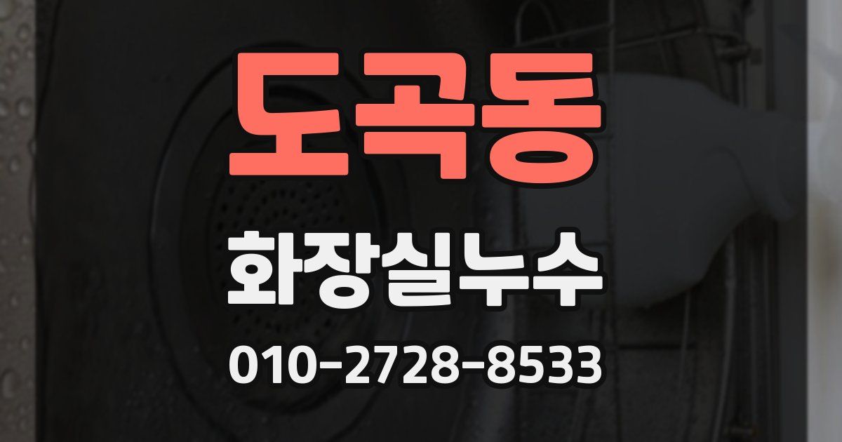 도곡동 누수업체
