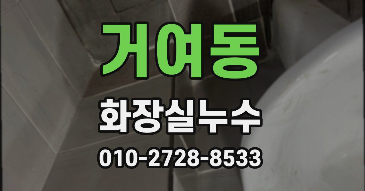 거여동 누수업체