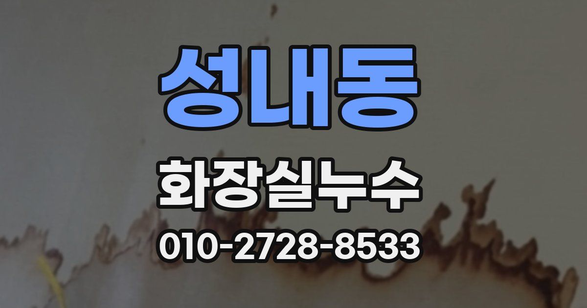 성내동 누수업체